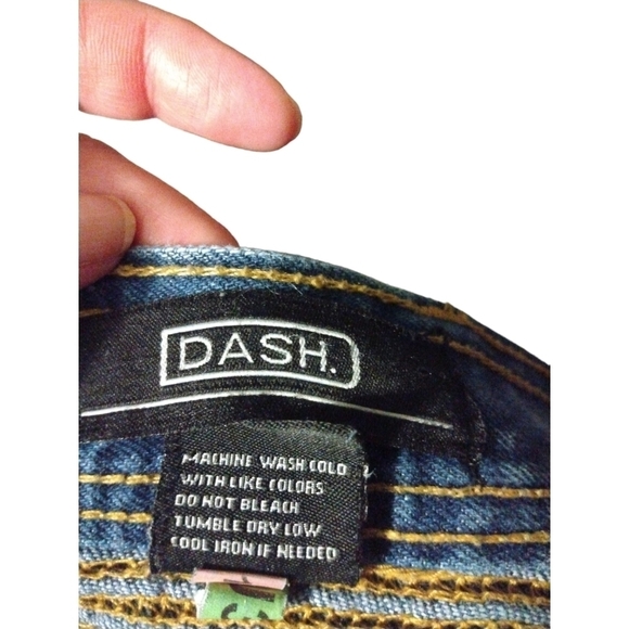 Distressed Jeans Dash Motorbike  Y2K Straight Leg w.Accented Stitching  36 X 32 - Picture 10 of 11